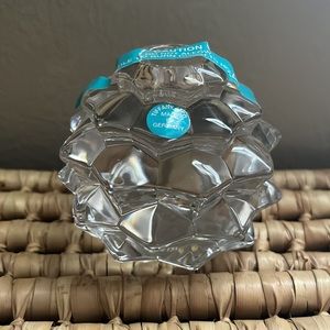 Tiffany & Co. Lead Crystal Pine Cone Taper Candlestick Holder